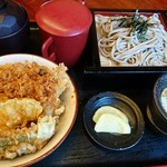 そば順 伊達本店 - たこ天丼とざるそばのセット 1,100円