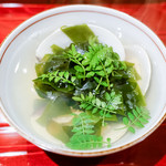 銀座 しのはら - 木の芽を加えて緑