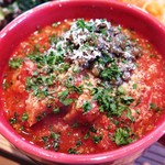 牛タンとトリッパのトマト煮のアップ