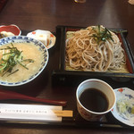 そば正 - 2017年3月下旬 ざるそば定食 そば大盛 ¥1,200 + ¥250