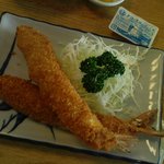まるは食堂旅館 - えびフライ（コース）。