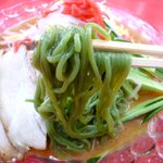 らーめん大王 - 冷やし中華の翡翠麺のUP