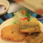 内湯の宿　おおとく - 　鱈と鯵のフライ