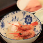 内湯の宿　おおとく - お造り（ヒラメ、甘海老）