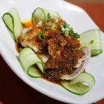 四川食府 - ゆで豚肉のニンニク和え（２８０円）２０１７年３月