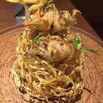 ル スプートニク - ワカサギと牛蒡のフリット。