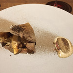 ル スプートニク - 国産きのこのクレープ グラスポーチドエッグ。