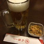 Chuukaryourishishi - 中国料理獅子(チョイ飲みセットの生ビール、搾菜)