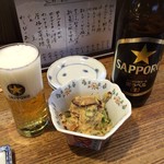久昇 - 名物のおからとビール