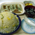 おばさん水餃子 - 焼き餃子定食（ニラ＆白菜）