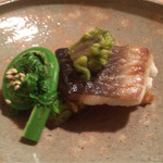 いまゐ - マナガツオとふきのとう、アスパラ