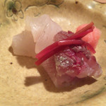 いまゐ - ヒラメとアジの刺身