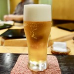 すし蓑 - ［2017/03］御酒① 生ビール