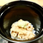 すし蓑 - ［2017/03］酒肴① あん肝の蒸し寿司 わさび