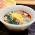 すし蓑 - ［2017/03］酒肴⑥ 甘エビ わた ゆず