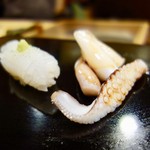 すし蓑 - ［2017/03］酒肴⑨ あおりいかのげそ焼き 甘い醤油タレ