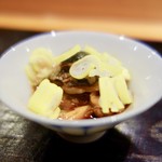 すし蓑 - ［2017/03］酒肴⑫ 赤貝肝 ポン酢