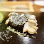 すし蓑 - ［2017/03］酒肴⑬ あわびのきも 海苔巻き