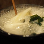 祇園もりわき - 葱とワカメの出汁小鍋