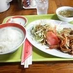 白龍 - 日替わりランチ650円 豚肉の生姜焼き