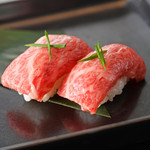 Specially selected seared Wagyu beef Sushi