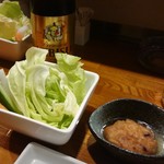 串揚げ料理 揚派 - お通し生野菜
