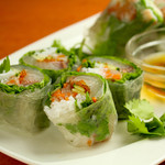 Today's sashimi spring rolls
