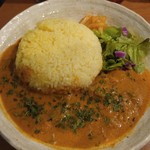 SPICY CURRY 魯珈 - 限定カレー 生カレーリーフ香る！シーフードカレー(南インドスタイル)大盛