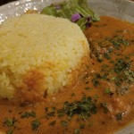 SPICY CURRY 魯珈 - 限定カレー 生カレーリーフ香る！シーフードカレー(南インドスタイル)大盛