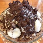 いちょうの木 - 白玉、ベイリーズ、ブラックココア、ラムレーズンペースト、あんず、カルバドス、だだちゃ豆入りずんだあん、寒天の8種盛り 900円