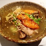 じどりや 穏座 - 鶏とキノコのスープ