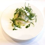 ラ・リューン - メニューＡ 3024円 の今治の藤本さんの旬のイカと姫大根 フレッシュベルベーヌ