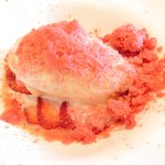 ラ・リューン - メニューＡ 3024円 のいちごのサラダ メレンゲのソルベ