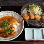 串かつ　美ど里 - 本日のサービスランチ（串揚げ５本＆鯖の甘酢あんかけ丼）@830