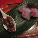 ごはん屋 今ここ - 鯛のこぶじめ、ホタルイカ