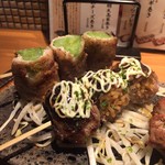 はかた野菜巻き串 きばくもん - レタス巻き、焼きそば巻き