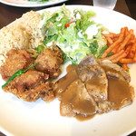 Hawaiian Diner Huli Huli Cafe ＆ Bar - ポーク&チキン ミックスランチ