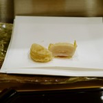 天ぷら 大塚 - ホタテ（甘くて美味しい）