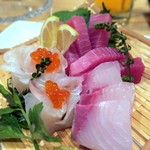 竹庭TOMORI - 伊勢湾鮮魚の三点盛り￥1280