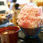 甘味処 相生 - 白玉ぜんざい＆イチゴミルクかき氷