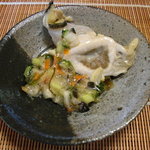 千松しま - 薬味とともに戴きます。