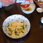 千松しま - 雑炊は女将さんが御給仕してくれた