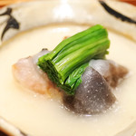 日本料理 晴山 - 若狭の甘鯛と芹と椎茸、蕪のすり流し