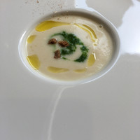 レストラン ワタナベ - スープ 弥富市産かぶのポタージュスープ♤ナツメグをかけてくれました