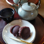 中将堂本舗 - 煎茶と２個セット（300円）