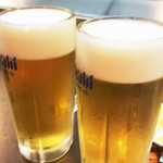 秋吉 橋南店 - ビールで乾杯❤︎