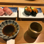菊寿司支店 - 中トロ、ウニ
