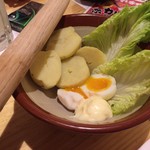 十勝帯広一心本店 - ポテサラは自分で作る