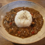 ギンゲツ珈琲 - 野菜たっぷり、挽肉のカレー