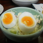 政屋 - ポテトサラダにゆで卵トッピング